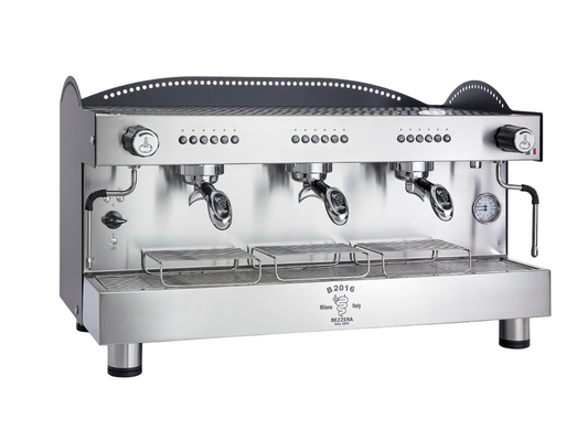Bezzera 3L Black 3-Group Professional Espresso Machine BZB2016B3DE