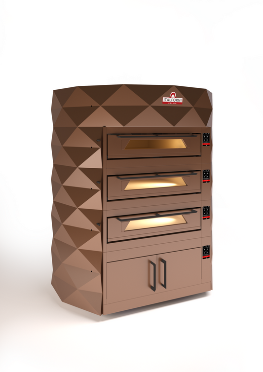 Italforni DIAMOND Electric 2 Deck Oven with Prover & Hood with Back Plate Cover 2-DIA-CS