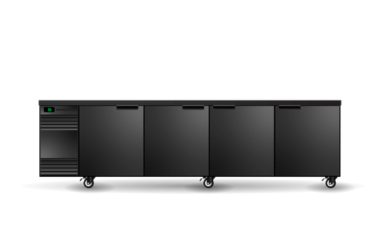 BackBar 4 Solid Swing Door SlimLine Fridge SL.4.SSW