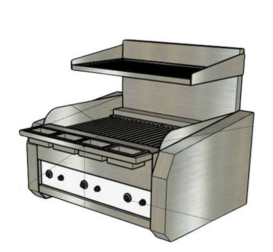 IG900PRO ICARUS “BENCHTOP” 900MM PRO CHARGRILL WITH VAPORISING HEARTH