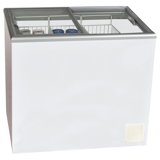Nova 3 GSL - Glass Sliding Lid Flat Top Display & Storage Freezer