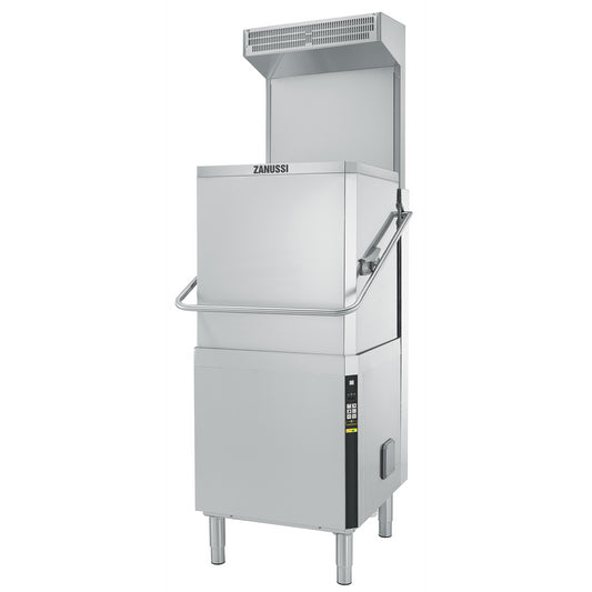 Premium Hood Type Passthrough Dishwasher with Auto Deliming, Advanced Filtering and ESD Hood
