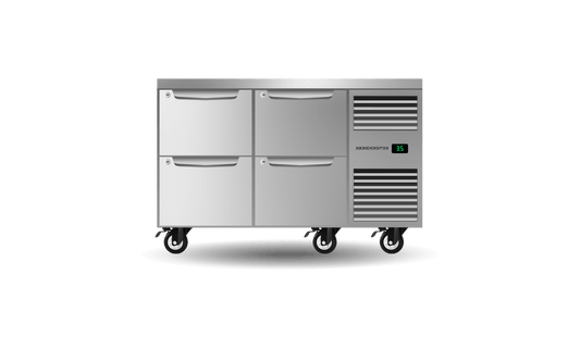 SKOPE – Four Drawer, Two Bay, Underbench GN 1/1 Right Hand Fridge PG11.UBR.2.D4.RH