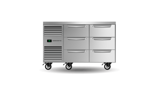 SKOPE – Six Drawer, Two Bay, Underbench GN 1/1 Fridge PG11.UBR.2.D6