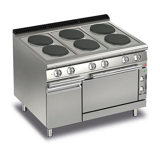 6 Burner Electric Cook Top with Electric Oven Q70PCF/E120