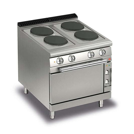 4 Burner Electric Cook Top with Electric Oven Q70PCF/E800