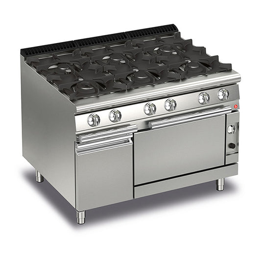 6 Burner Gas Cook Top with Gas Oven Q70PCF/G1205