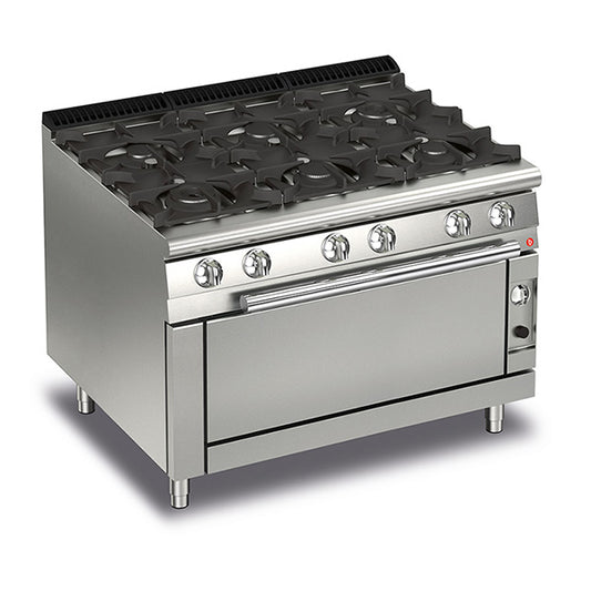 6 Burner Gas Cook Top with Full Length Gas Oven Q70PCFL/G1205