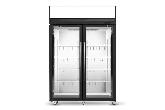SKFT1300N-AC 2 Glass Door Upright Display or Storage Freezer, Lit Sign