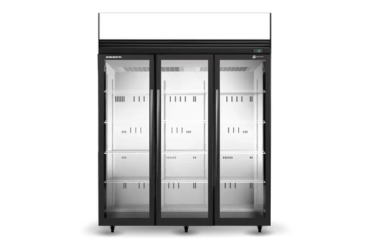 SKFT1500N-AC 3 Glass Door Upright Display or Storage Freezer, Lit Sign