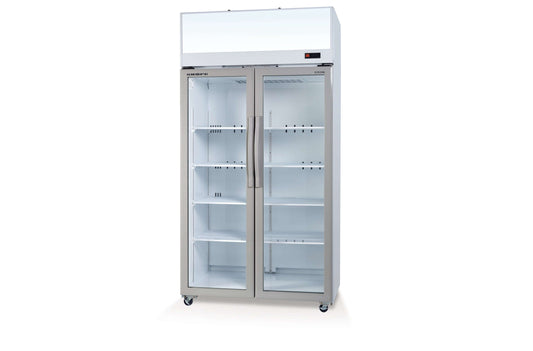 EziCore TCE1000N 2 Glass Door Display or Storage Fridge
