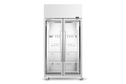 TME1000N-A 2 Glass Door Display or Storage Fridge