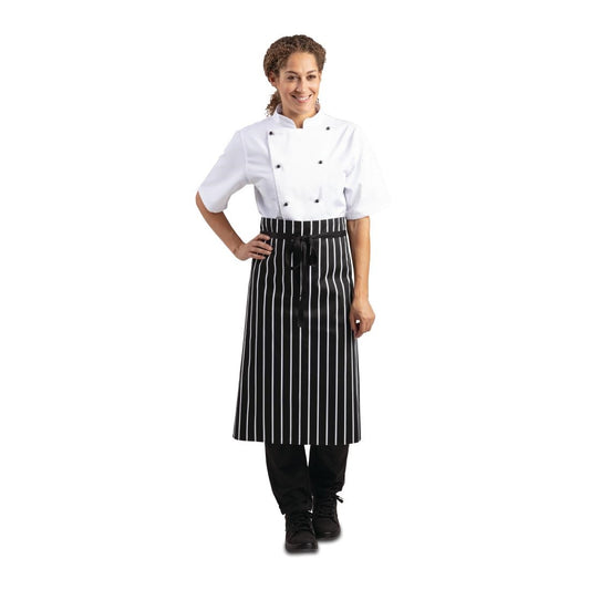 Whites Black & White Stripe Butchers Waist Apron - 760x920mm 30x36"