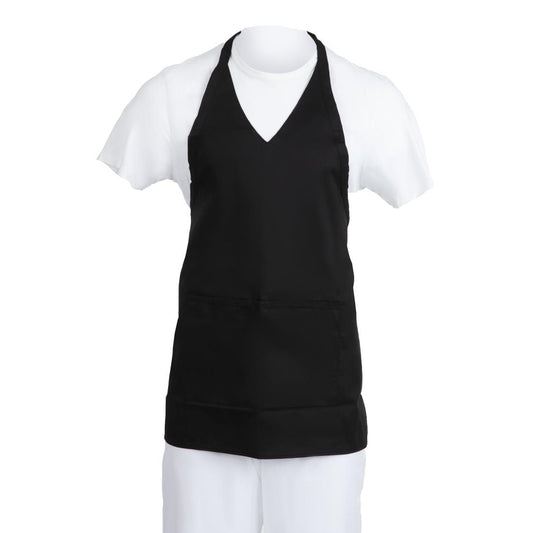 Whites V Neck Service Apron - Black
