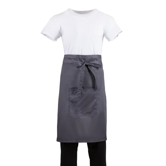 Whites Regular Bistro Apron Charcoal - 1000x700mm 39.4x27.5"