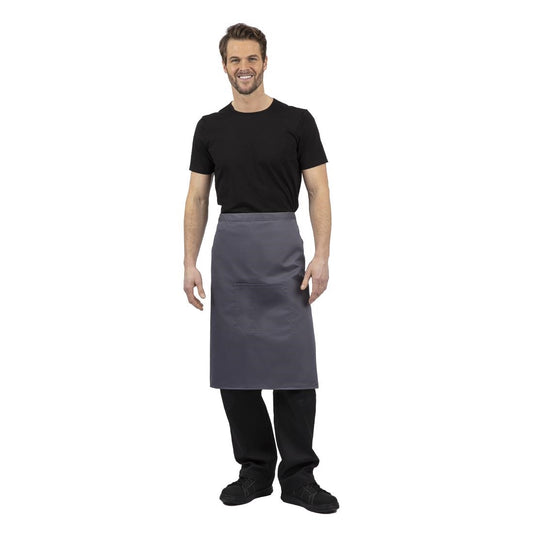 Whites Regular Bistro Apron Charcoal - 1000x700mm 39.4x27.5"