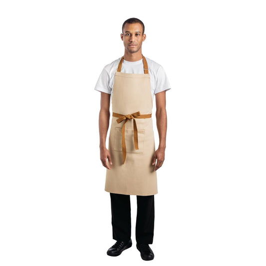 Southside Bib Apron Khaki - 1000x700mm