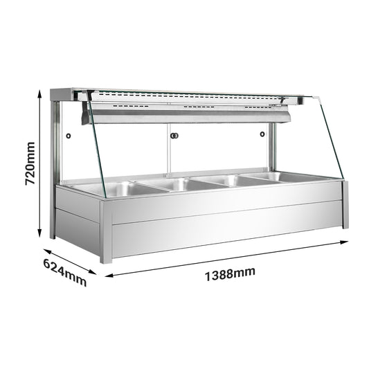 Bonvue Angled Countertop Wet and Dry Bain Marie - BM14TC