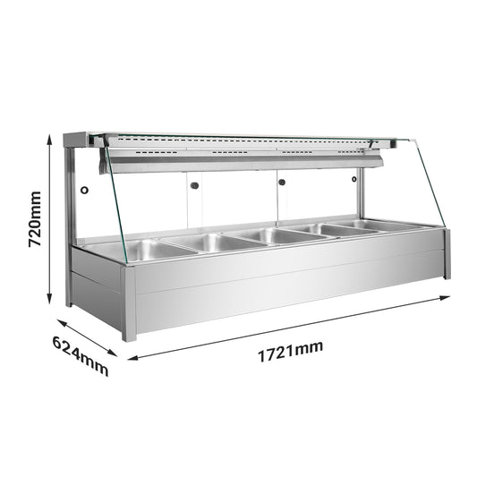 Bonvue Angled Countertop Wet and Dry Bain Marie - BM17TC