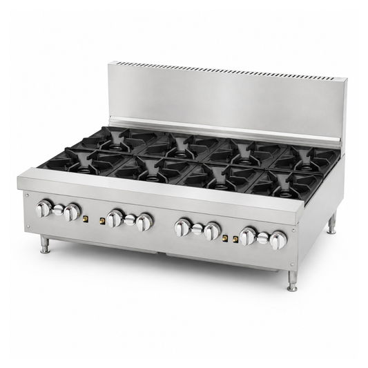 BRENNER Forge 800 Series Gas Bench Top Cooking Range NG with 8 burners - BREG8R-1200N