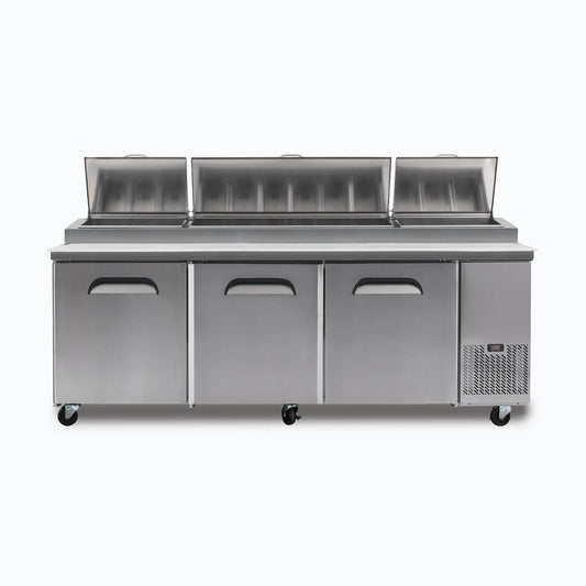 Pizza Prep Fridge - 3 Doors - 2370mm - 12 Pans