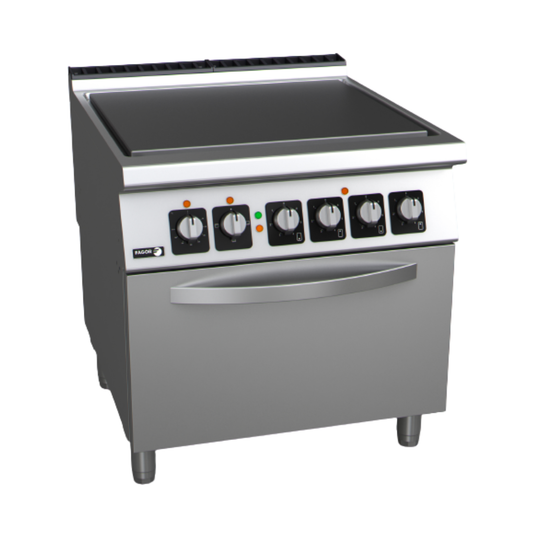 Fagor Kore 900 Series 800mm Electric Solid Top Range with GN 2/1 Oven - C-E911