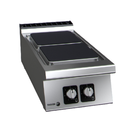 Fagor Kore 900 Series 400mm 2 Square Plate Electric Cooktop - C-E920