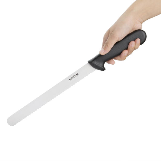 Hygiplas Slicer Serrated Black - 10"