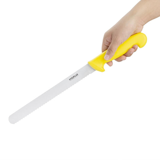Hygiplas Slicer Serrated Yellow - 10"