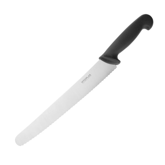 Hygiplas Serrated Pastry Knife Black - 10"