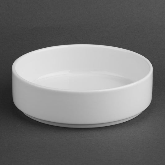 Olympia Whiteware Flat Walled Bowl - 152mm 6" (Box 6)