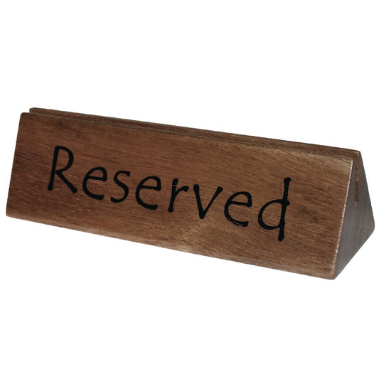 Wooden Reserved Sign/Menu Holder (Pack 10)
