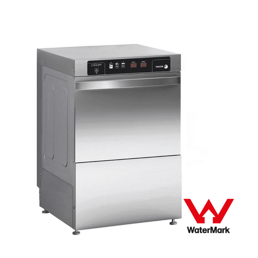 2NDs: Fagor EVO-CONCEPT glass washer with drain pump and detergent & rinse dispenser cold rinse - CO-402BDD-NSW2092