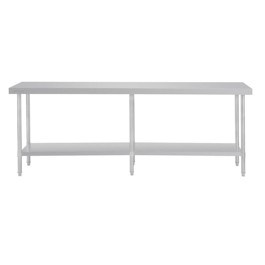 Vogue Premium 304 Stainless Steel Table - 2400x600x900mm