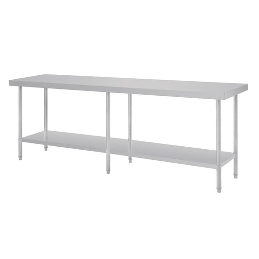 Vogue Premium 304 Stainless Steel Table - 2400x600x900mm
