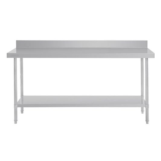 Vogue Premium 304 Stainless Steel Table with Upstand - 1500x600x900mm