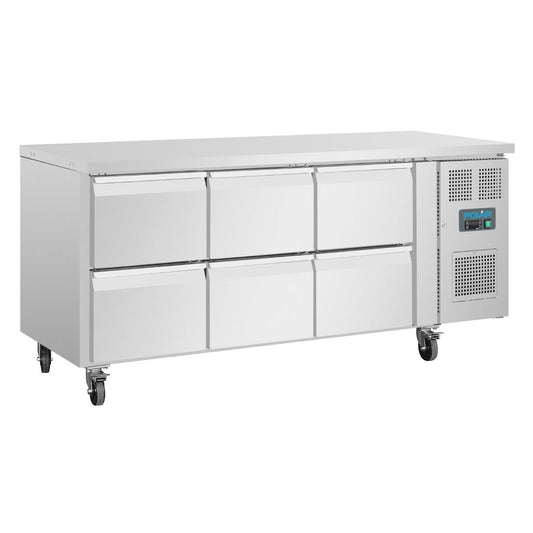 Polar U-Series Six Drawer Gastronorm Counter Fridge