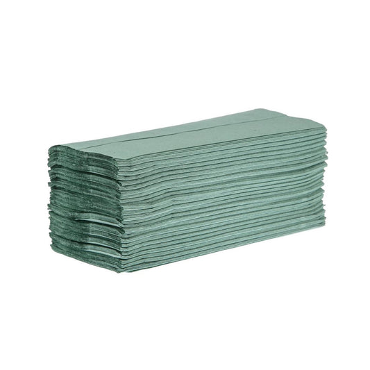 Jantex Green Z Fold Hand Towels 1ply (Pack 12 x 250sheets)