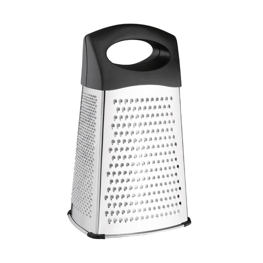 Vogue Heavy Duty Box Grater with Black Handle & Base - 254mm 10"