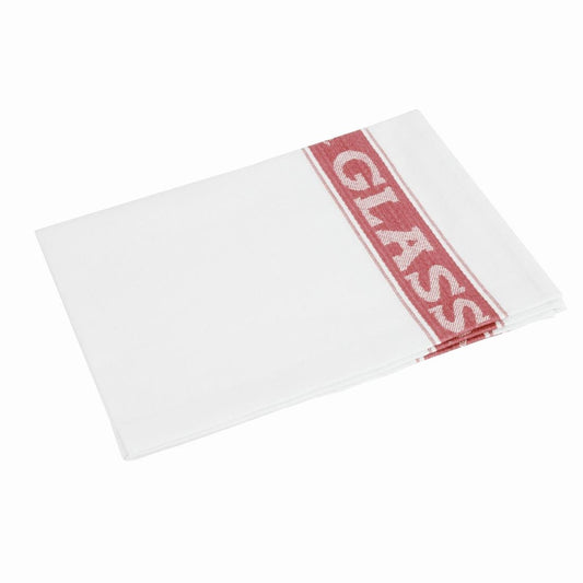 Vogue Glass Cloth Red Border - 760x510mm 30x20"
