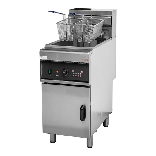 BRENNER 28L Single Vat Electric Fryer with Cold Zone - EF-28-FH