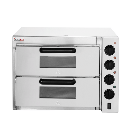BakerMax Compact Countertop Double Deck Electric Pizza Oven EP-2T/15