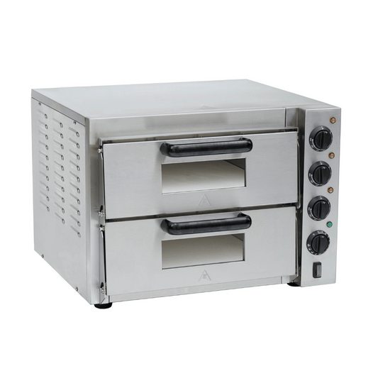 BakerMax Compact Countertop Double Deck Electric Pizza Oven - EP-2T
