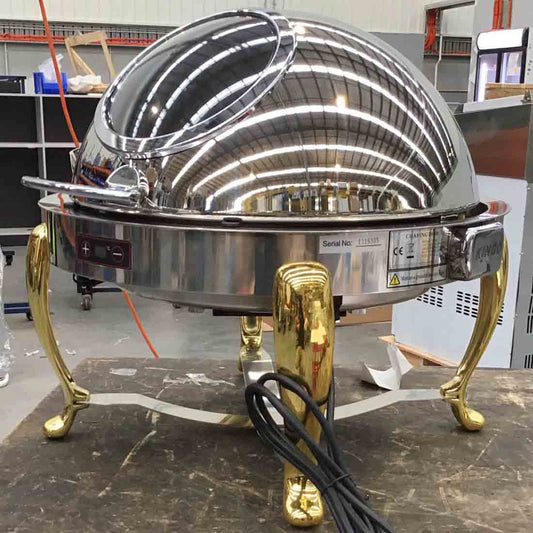 Ex-Showroom: Round Chafing Dish with Gilt Legs - KGTCS6803