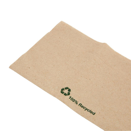 Fiesta Recyclable 32x30cm 1ply Dispenser Fold Recycled Kraft Napkin (Pack 6000)