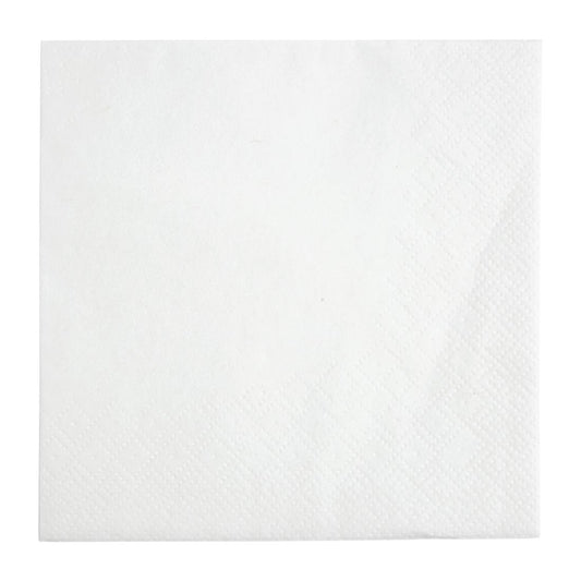 Fiesta Recyclable 24cm 2 ply 4 Fold White Cocktail Napkin (Pack 4000)
