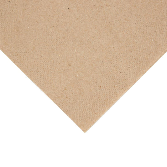 Fiesta Recyclable 24cm 2 ply 4 Fold Recycled Kraft Cocktail Napkin (Pack 4000)