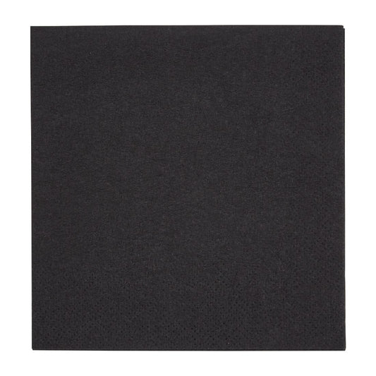 Fiesta Recyclable 24cm 2 ply 4 Fold Black Cocktail Napkin (Pack 4000)
