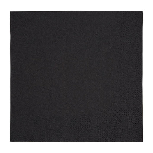 Fiesta Recyclable 40cm 3 ply 4 Fold Black Dinner Napkin (Pack 1000)