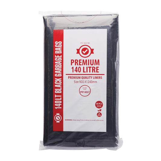 Jantex Premium Garbage Bag Black - 140Ltr (Box 50)